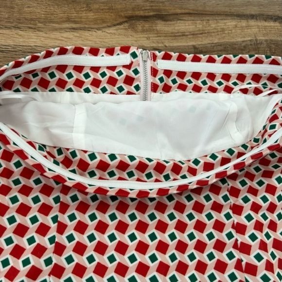 BOUTIQUE Alaia Retro Strapless Geometric Print Mini Dress Size XS NWT - Picture 7 of 13